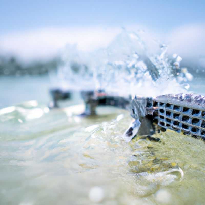 A water cooling system for an RC boat, showcasing the intricate tubing and cooling components.